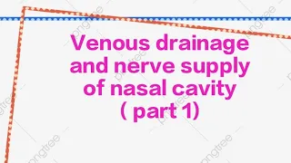 Venous drainage and nerve supply of nasal cavity
