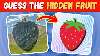 Guess the Hidden Fruit by ILLUSION🍓🍉🍑 | Guess by ILLUSION 🍌 Fruits Challenge