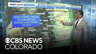 Severe storms possible over eastern Colorado on Wednesday