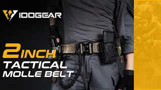 IDOGEAR 2" Tactical Belt Quick Release Metal Buckle Laser MOLLE Mens Belts Camo