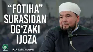 “Fotiha” surasidan og’zaki ijoza