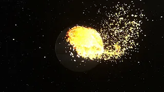 Jupiter gets sucker punched - SpaceSim 3 million particles.
