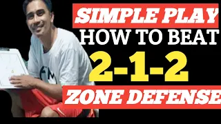 SIMPLE PLAY HOW  TO BEAT 2-1-2 ZONE DEFENSE