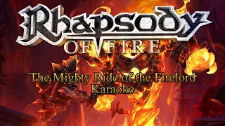 Rhapsody Of Fire - The Mighty Ride Of The Firelord #karaoke