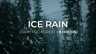 Icy Rain | 8 Hours of ice rain falling in a dark forest