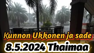 Ukkosmyrsky Pitkästä Aikaa Pattayalla 8.5.2024 Thaimaa