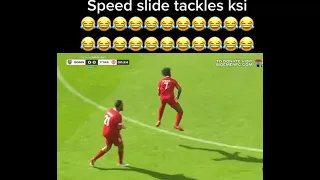 Speed tackles KSI 😈 #shorts #short #football #ishowspeed