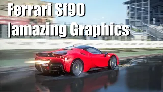 Ferrari SF90 Stradale At Tsukuba | Assetto Corsa | SOL + PURE Amazing Graphics