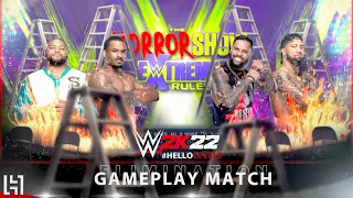 WWE 2K22 Montez Ford & Angelo Dawkins vs Jimmy Uso & Jey Uso - Extreme Rules Elimination Match