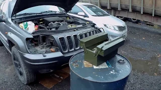 Как поменять радиатор обзор Jeep Grand Cherokee wj Замена радиатора замена роликов Джип Гранд Чероки