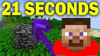 Breaking BEDROCK in minecraft for 21 seconds | Logic Minecraft