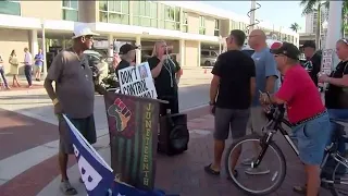 Donald Trump supporters, counter-protestors clash in downtown Fort Myers