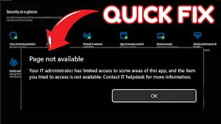 Your IT administrator has limited access to some areas of this app | in Windows 11 / 10