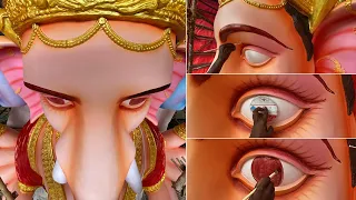 Khairatabad Ganesh Making | India’s Biggest Ganesh in Hyderabad | Khairatabad Ganesh Eyes Painting