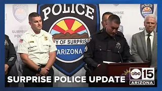 Surprise police and other agencies give update on standoff, fire last Friday