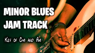 Minor blues jam track - C minor to A minor