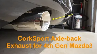 (2019+) 4th Gen Mazda3 CorkSport Axle Back Exhaust - Review