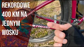 Rekordowe 400km na jednym smarowaniu łańcucha. Wosk Bike 7 Pro Wax.