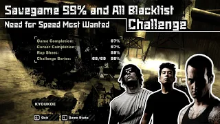 NFS:MW 99% Savegame and All Blacklist Challenge