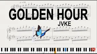 Golden Hour piano tutorial - JVKE - FREE SHEET MUSIC
