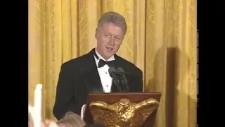 President Clinton at Havel State Dinner (1998)