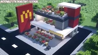 Minecraft Tutorial: How to make a McDonalds 2021🍔