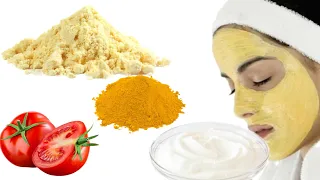 Besan face pack for glowing skin || Gram Flour- Turmeric - Yogurt and Tomato juice