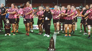 Chiefs Manawa perform haka after winning Sky Super Rugby Aupiki title