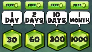 COC - HOW TO GET 1000 GEMS FOR FREE! | 30 GEMS EVERYDAY!! | HIDDEN SECRET TRICK REVEALED!!!
