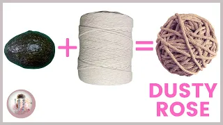 How YOU can NATURALLY DYE macrame cord into DUSTY ROSE!