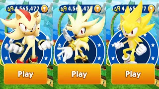 Sonic Dash - Super Silver vs Super Shadow vs Super Sonic - All Characters Unlocked - Run Gameplay