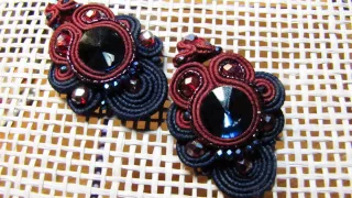 Сутажные серьги - мастер-класс  Soutache earrings - video tutorial