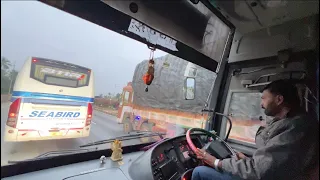 VOLVO BUS DANGEROUS CHASING & OVER TAKING AT FULL SPEED 120/h 😱| CHASING ANOTHER VOLVO BUS