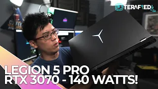 Lenovo Legion 5 Pro Review - 140W of RTX 3070 Power!