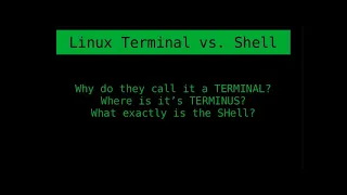 Terminal vs. Shell vs. Console on Linux