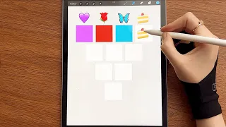 Digital Emoji Color Mixing in Procreate: Mixing Emoji Colors #procreate #colormixing #Colors