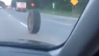 😲Head On Collision with a TIRE!😲