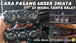 lampu tembak d2 laser 3mata Ayla Agya pemasangan laser 3mata dimobil Ayla #d2laser #laser3mata