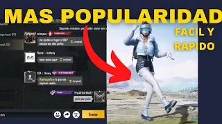 🤔COMO CONSEGUIR POPULARIDAD EN PUBG MOBILE📱🤩