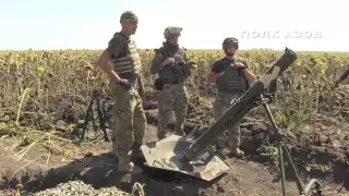 Артилерійські навчання полку "Азов" на полігоні.