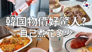 住韓國的一日三餐🍽️| 30分鐘完成辣燉雞湯+在韓超紅懶人蒸牛肉🍲| 一餐不到台幣100元⁉️| Korea vlog