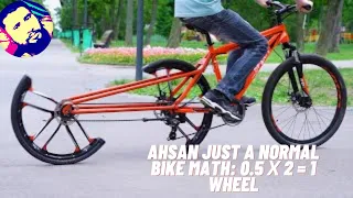Ahsan Just a Normal Bike Math 0 5 х 2 = 1 Wheel#shorts