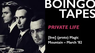 Private Life (Live - Proto) — Oingo Boingo | Magic Mountain 1982