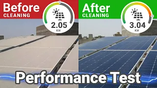 Solar panel performance Before and After cleaning | Performance comparison of clean vs dirty panels