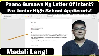 How To Make A Letter Of Intent? | For Junior High School Teacher Applicants