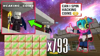 HACKING COINS! is Back😶😱 with ×793 Green Zeus Lightning Rare in Skyblock BlockmanGo