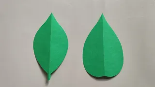 How to Make Paper Flower Leaves/DIY/ Easy Paper Cutting Leaf/Simple and Easy Paper Leaf Tutorial