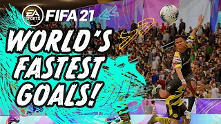 FIFA 21 World Record  - Fastest Goals Ever!