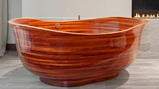 Imagine relaxing in a $40,000 wooden bathtub, handmade in South Seattle - KING 5 Evening