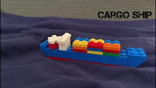 LEGO Mini Cargo Ship Model Tutorial Stop Motion